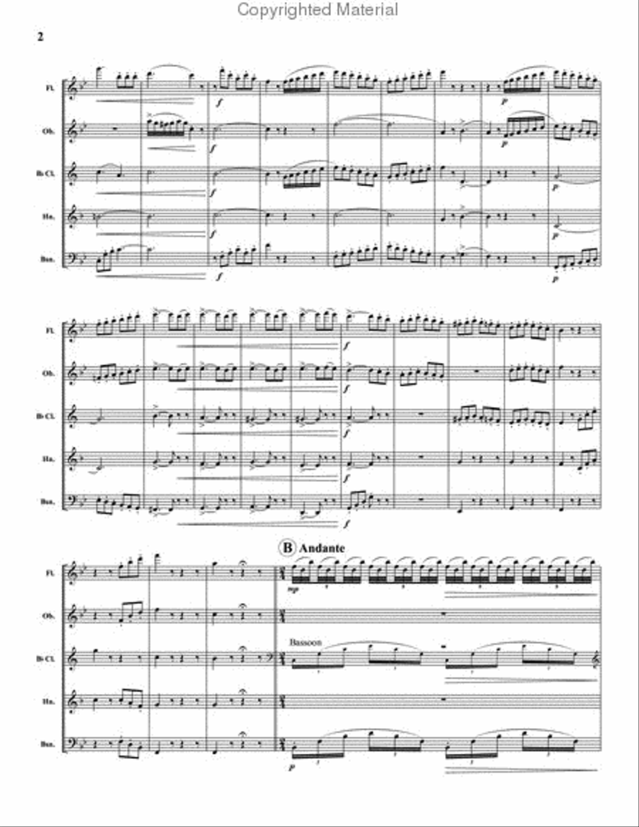 Potpourri Fantastico Woodwind Quintet scores gallery preview page 3