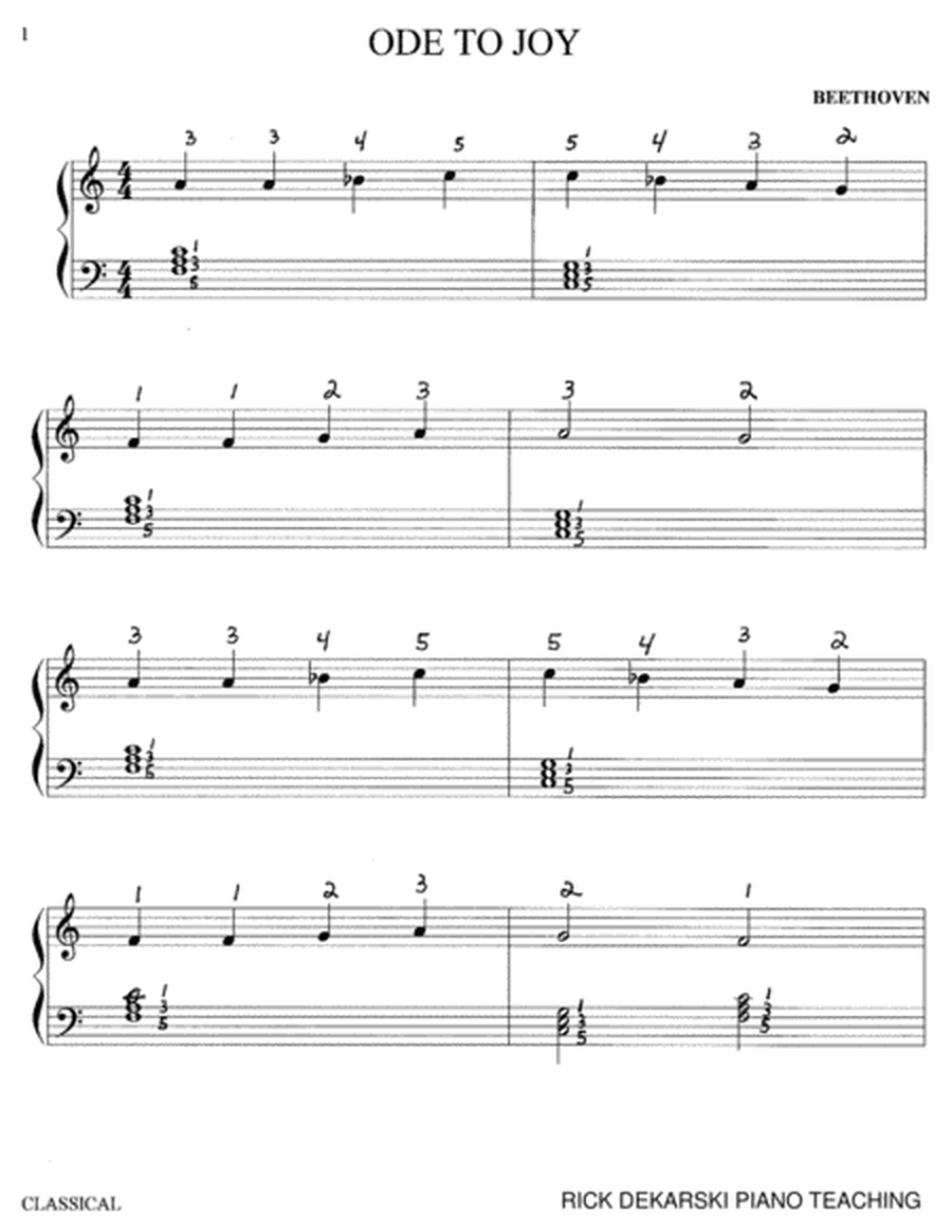 Ode To Joy- Piano Arrangement by Rick DeKarski