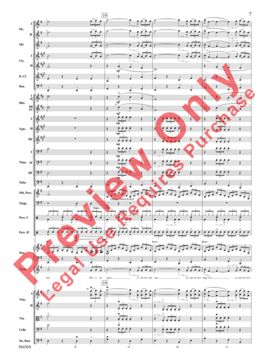 The Impossible Dream (from Man of La Mancha) Full Orchestra scores gallery preview page 8