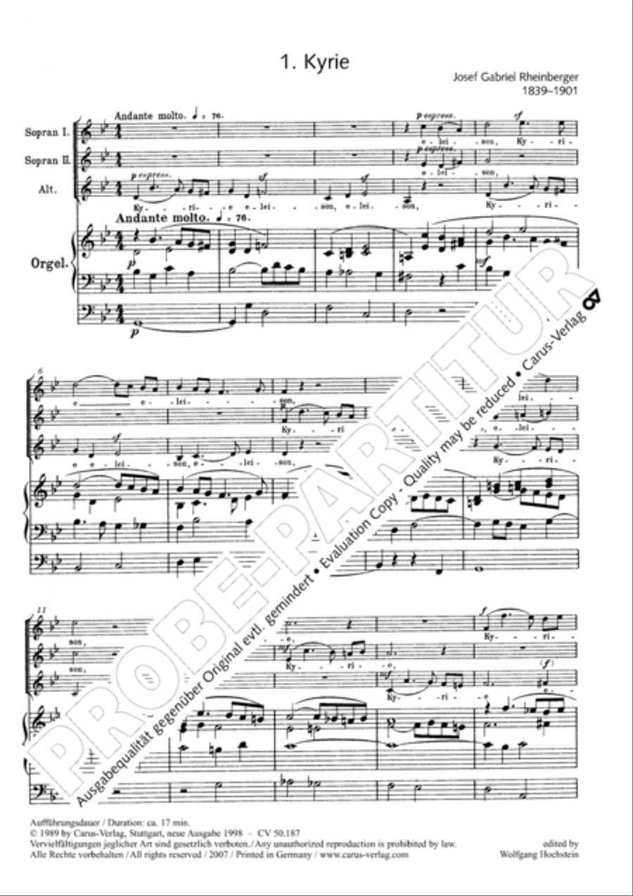 Mass in g minor SSA scores gallery preview page 4