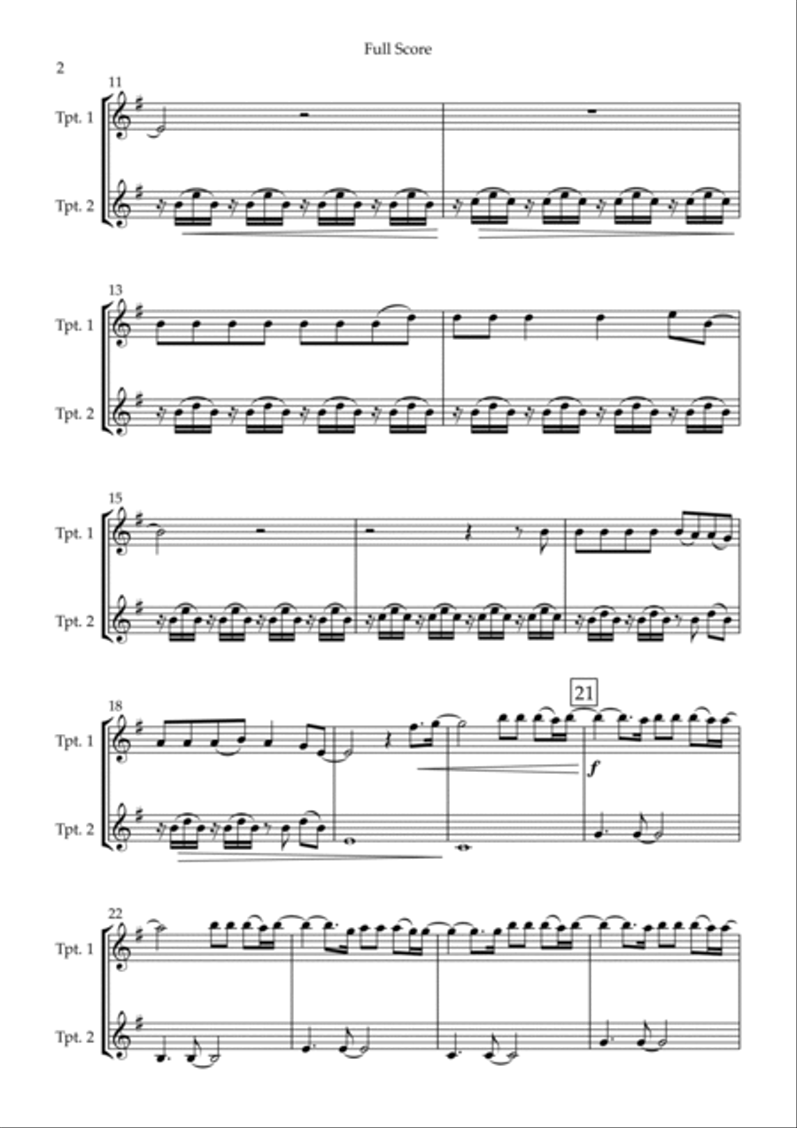 You Say You Say Trumpet Duet scores gallery preview page 2
