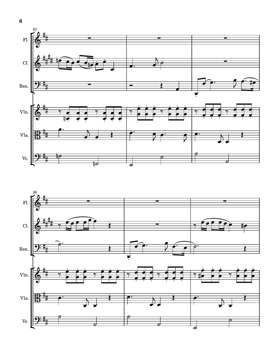 Sextet for Strings and Winds, Op. 30 Small Ensemble scores gallery preview page 6
