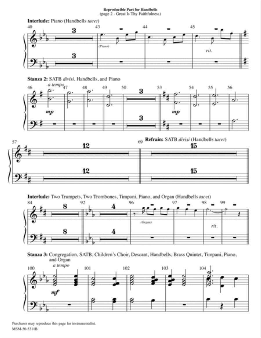 Great Is Thy Faithfulness Choir scores gallery preview page 2