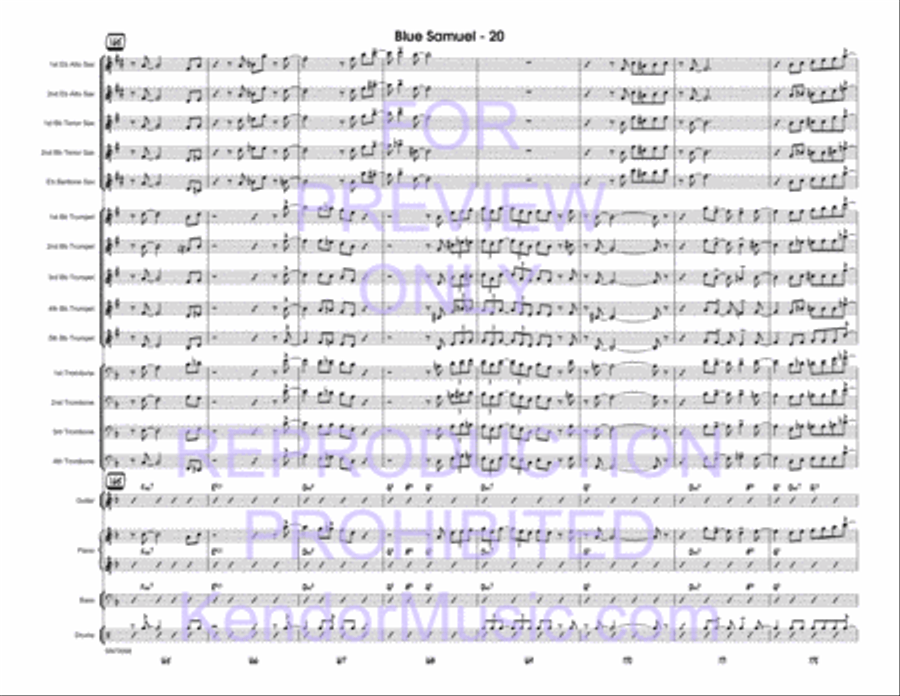 Blue Samuel Jazz Ensemble scores gallery preview page 21