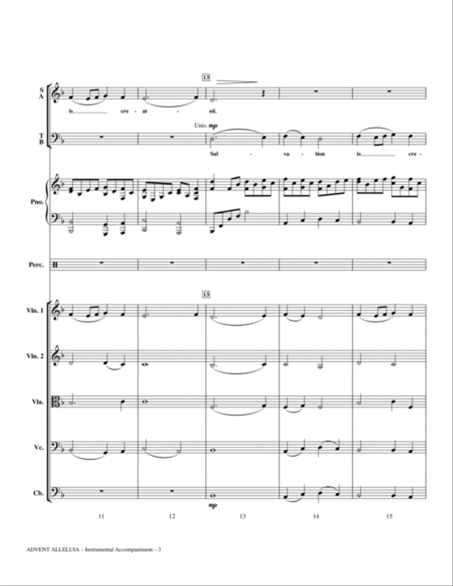 Advent Alleluia - Full Score Choir scores gallery preview page 3