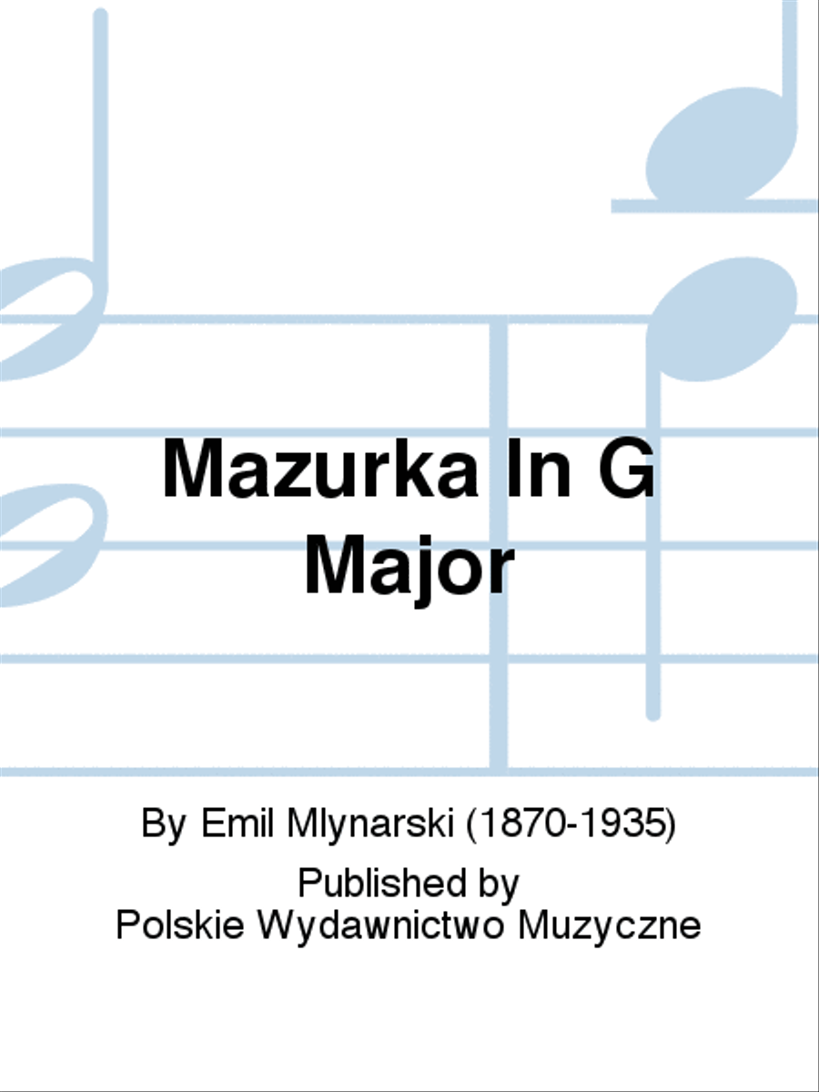 Mazurka In G Major Mazurka In G Major Piano Accompaniment scores gallery preview page 1