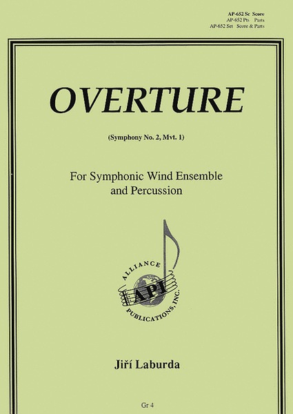 Overture For Winds And Percussion - Band Set