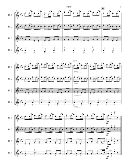 Trepak from The Nutcracker Suite for Flute Quartet image number null