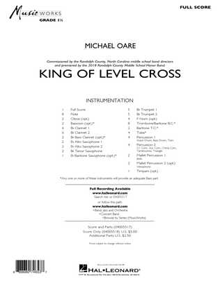Book cover for King of Level Cross - Conductor Score (Full Score)