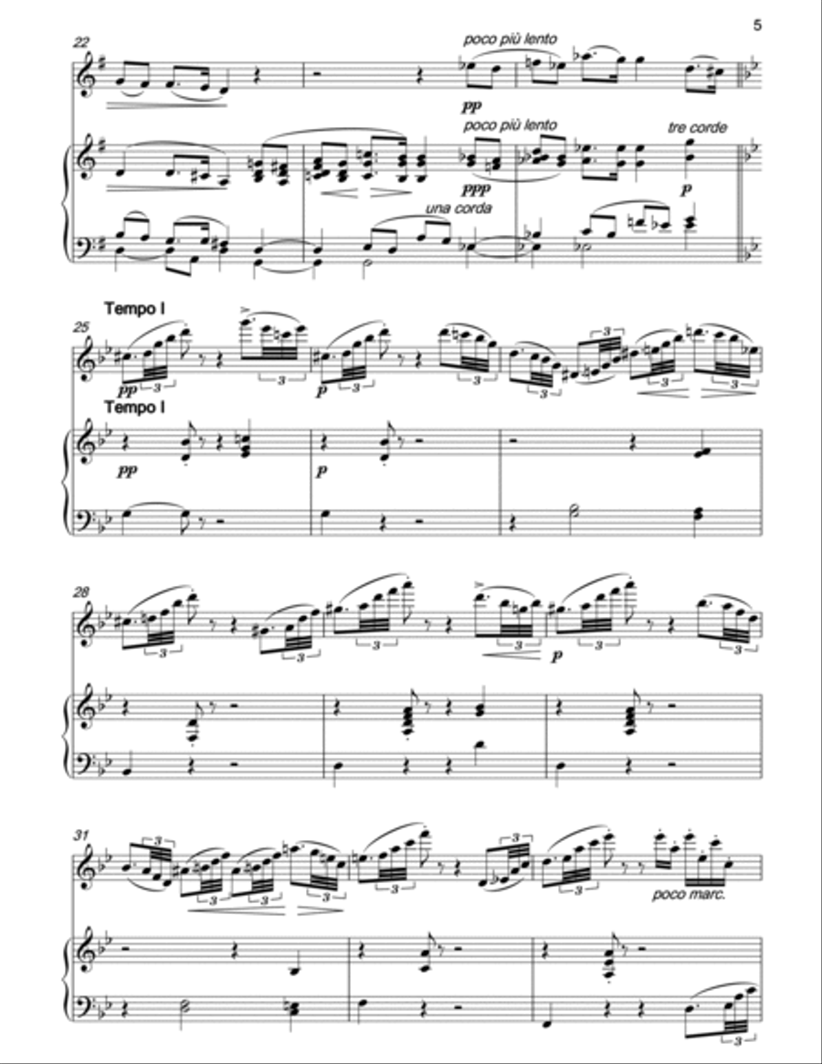SCHUMANN The Prophet Bird for flute & piano Flute Solo scores gallery preview page 3