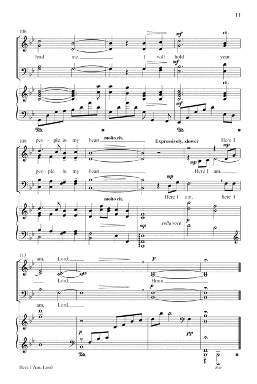 Here I Am, Lord Choir scores gallery preview page 12