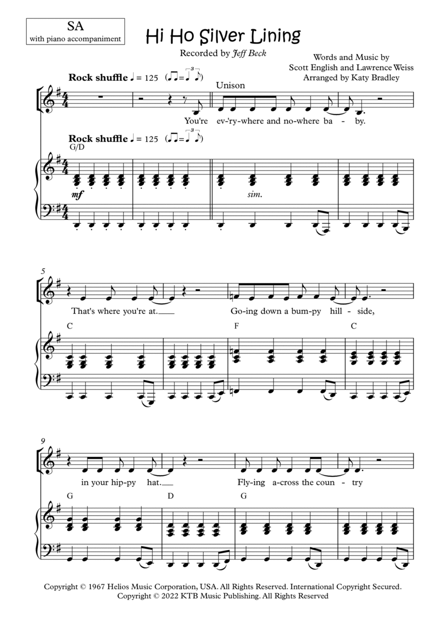 Hi Ho Silver Lining Hi Ho Silver Lining SA scores gallery preview page 1