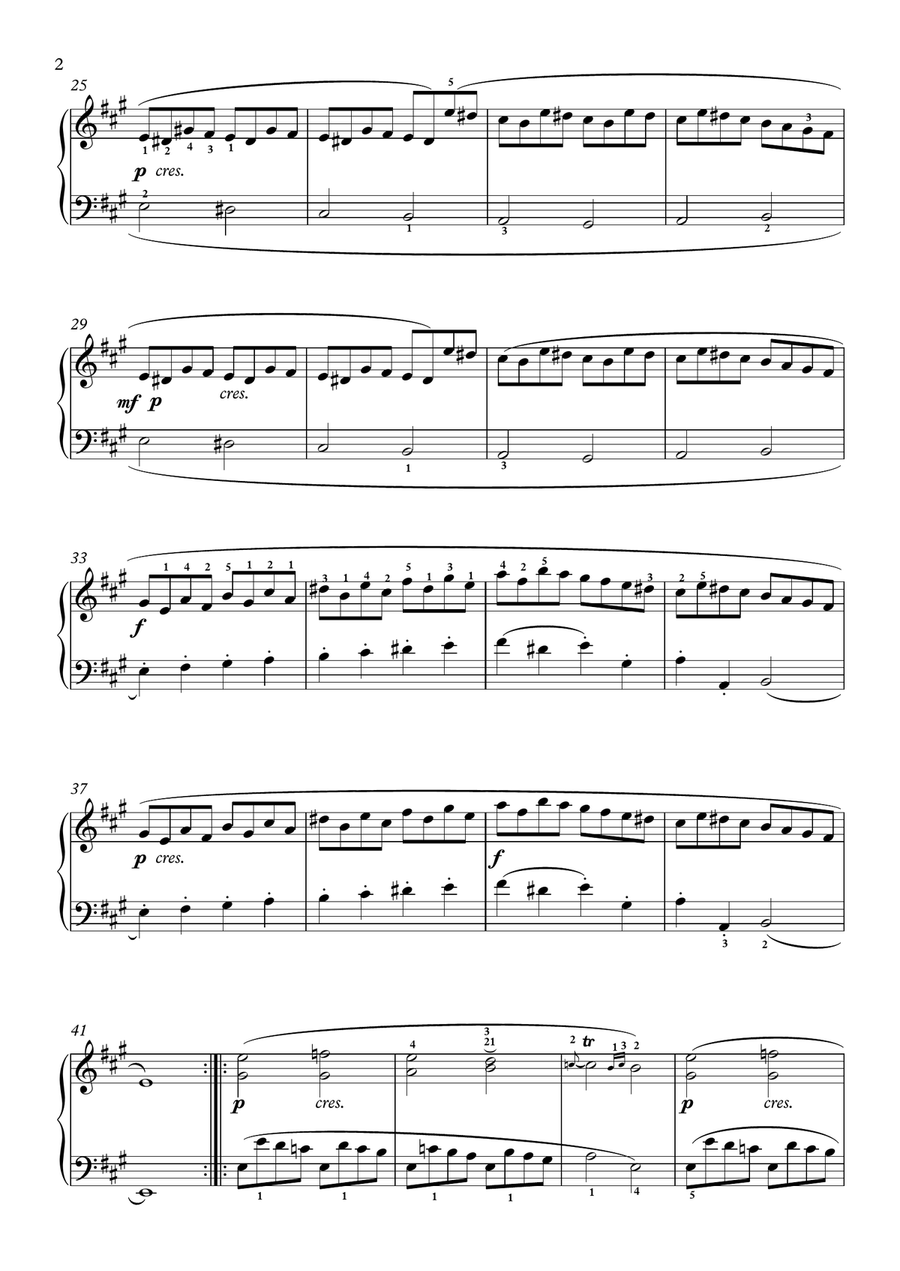 Scarlatti-Sonata in A-Major L.191 K.342(piano) Piano Solo scores gallery preview page 3