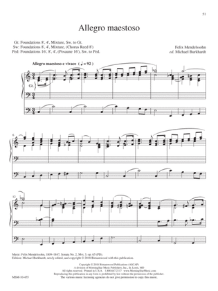 Book cover for Allegro maestoso from Sonata No. 2 (Downloadable)