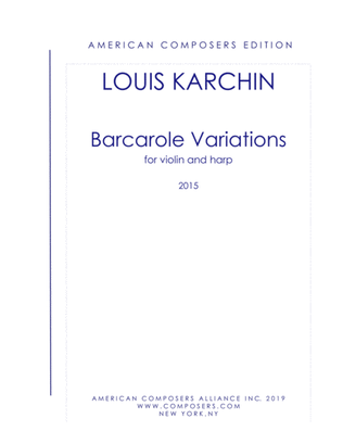[Karchin] Barcarole Variations