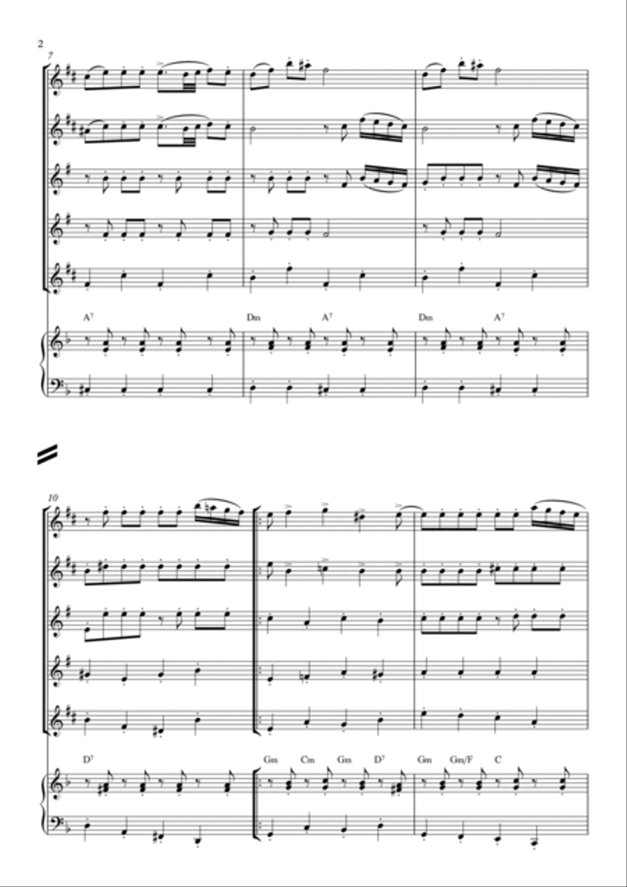 Dance of the Little Swans Saxophone Quintet scores gallery preview page 2