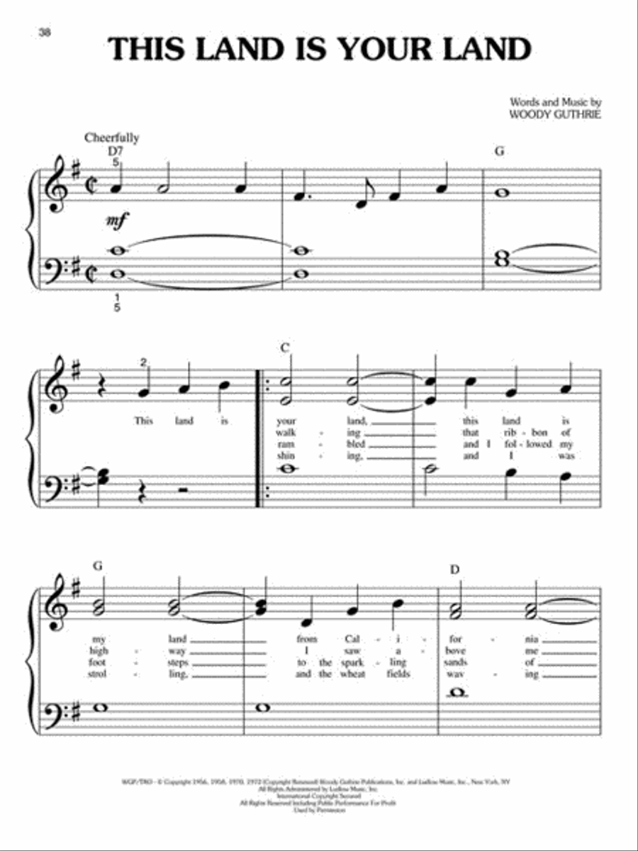 Happy Birthday to You and Other Great Songs for Big-Note Piano Easy Piano scores gallery preview page 4