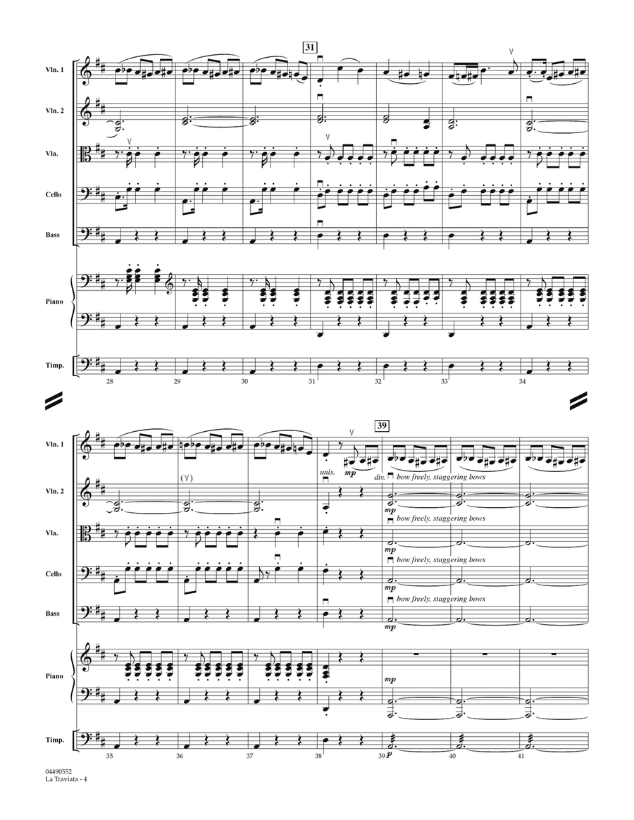 La Traviata - medley String Orchestra scores gallery preview page 4