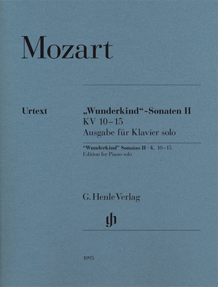 Book cover for “Wunderkind” Sonatas, Volume 2, K. 10-15