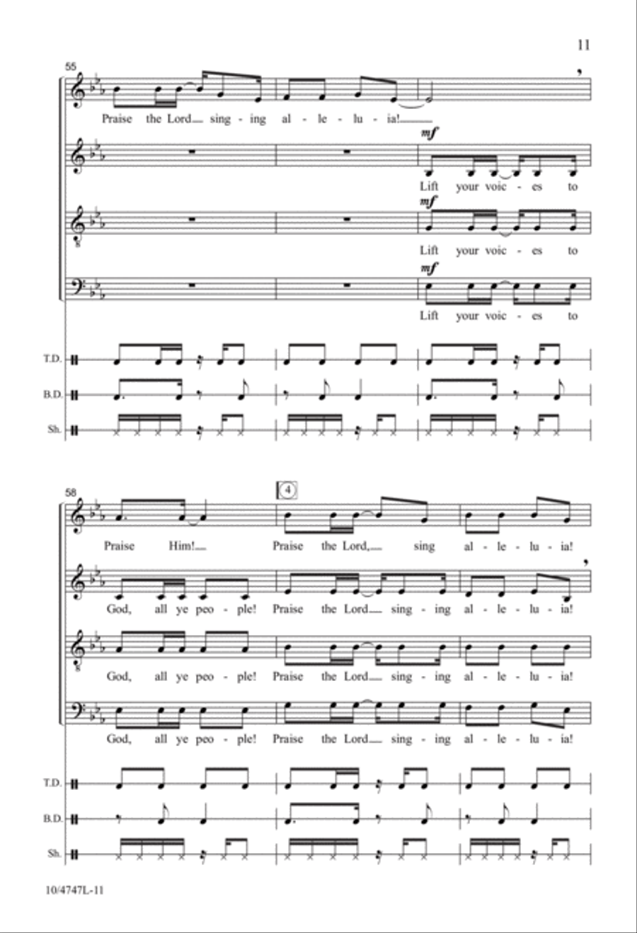 African Psalm 4-Part scores gallery preview page 11