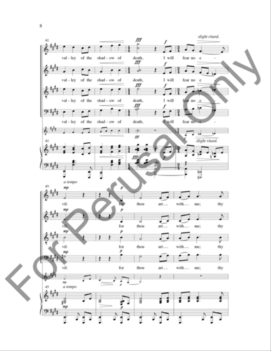 Psalm 23 (Choral Score) 4-Part scores gallery preview page 7