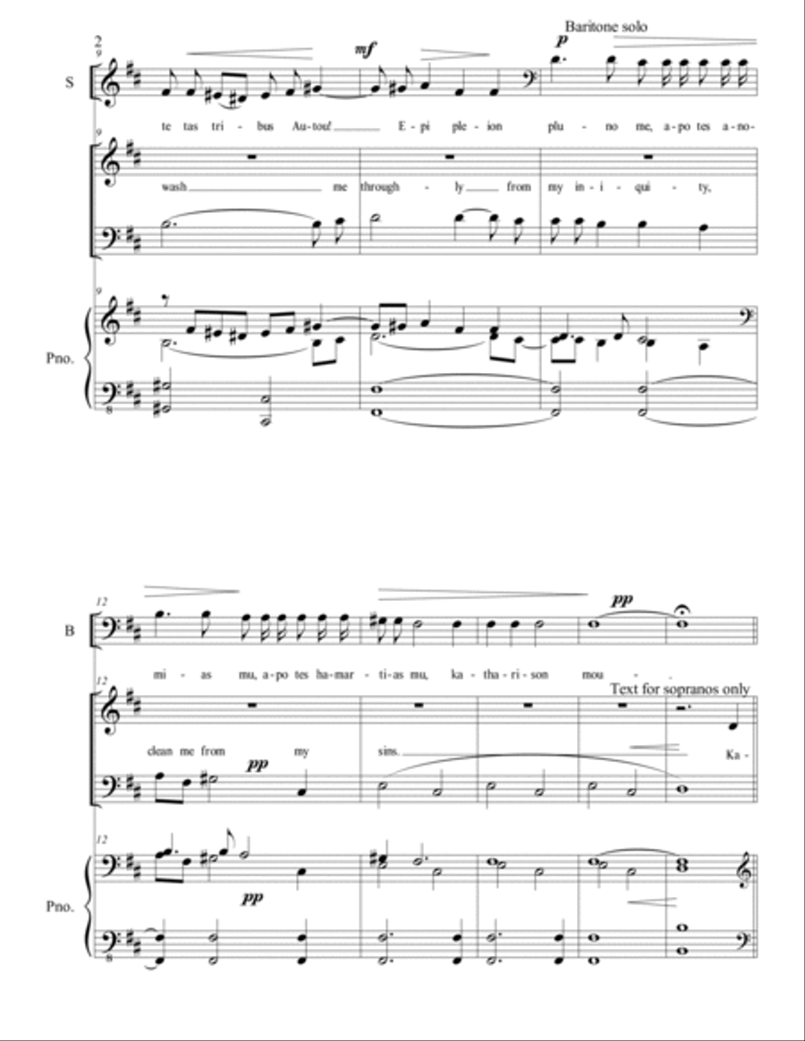 Miserere (Confession of Sins) Divisi scores gallery preview page 2