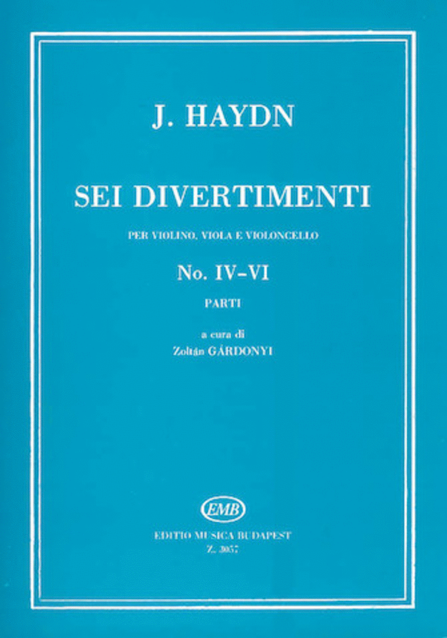 Six Divertimenti for Violin, Viola and Cello, Nos. 4-6