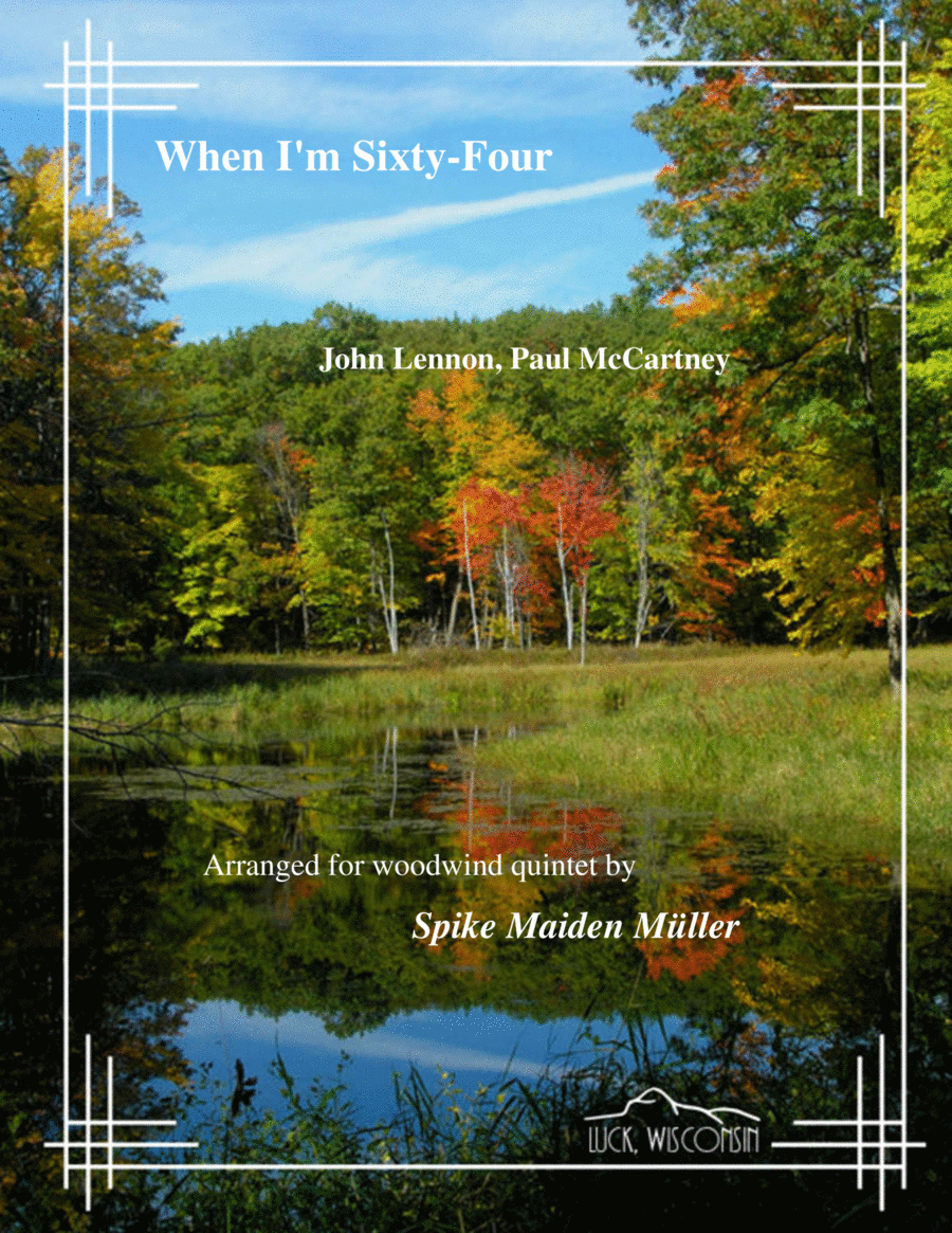 When I'm Sixty-four Woodwind Quintet scores gallery preview page 1