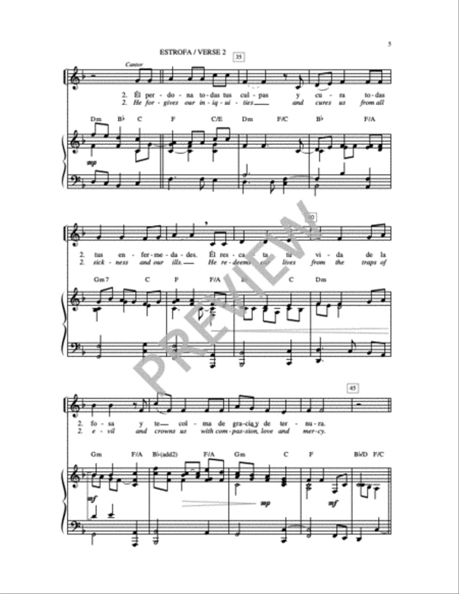 El Señor Es Compasivo (Salmo 103) 2-Part scores gallery preview page 14