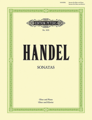 Book cover for 2 Sonatas for Oboe/Violin and Continuo (Edition for Oboe and Piano)
