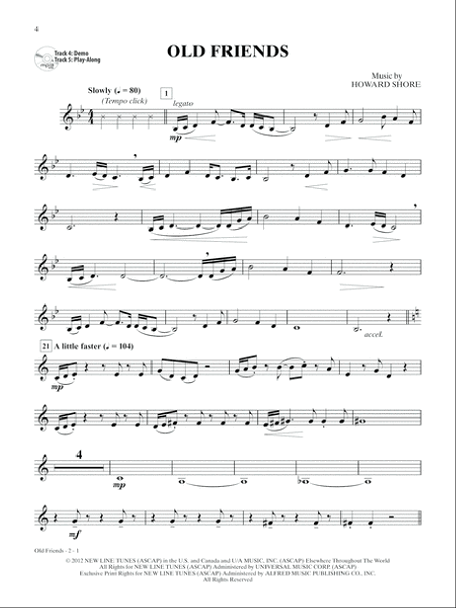 The Hobbit -- An Unexpected Journey Instrumental Solos Horn Solo scores gallery preview page 3