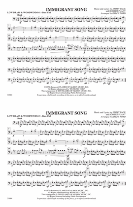 Immigrant Song: Low Brass & Woodwinds #1 - Bass Clef