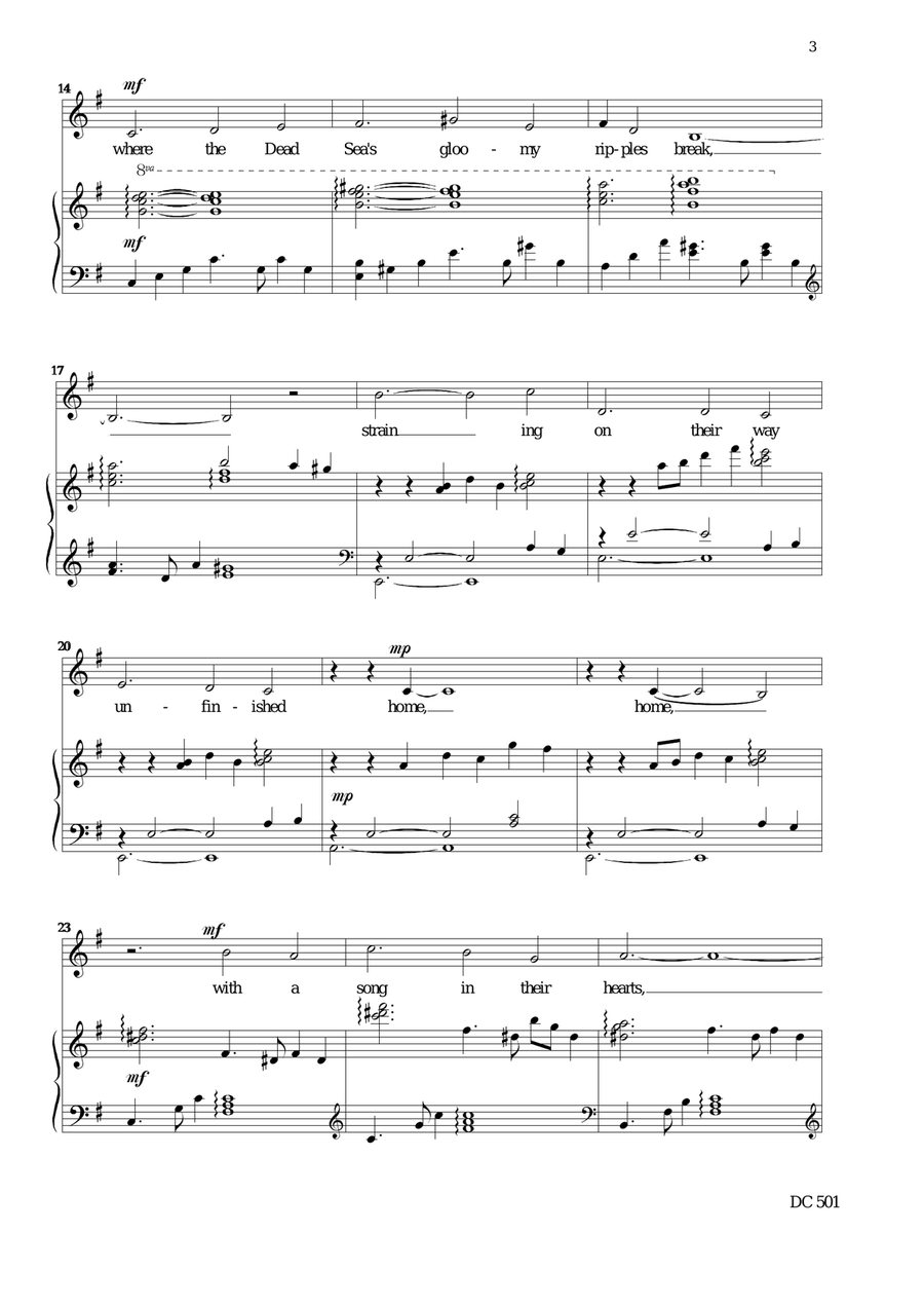The Swallows (Alto and Piano) Medium Voice scores gallery preview page 2