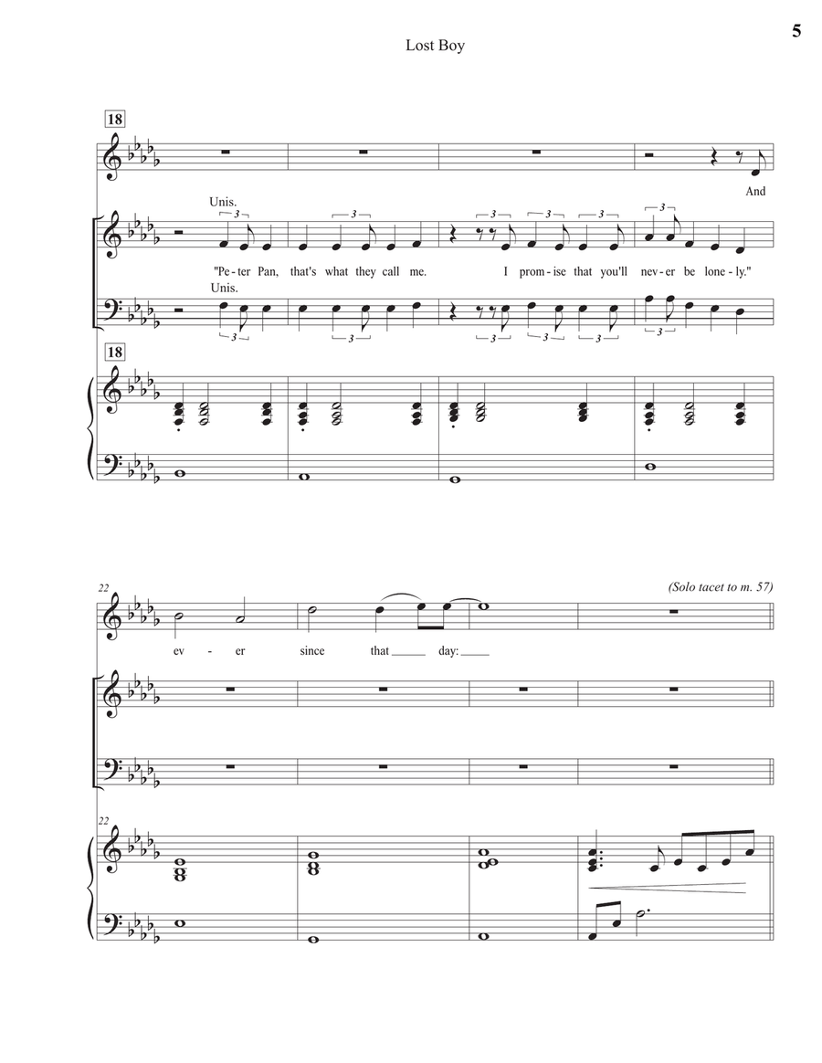 Lost Boy 4-Part scores gallery preview page 5