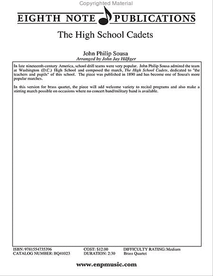 The High School Cadets Brass Quartet scores gallery preview page 2