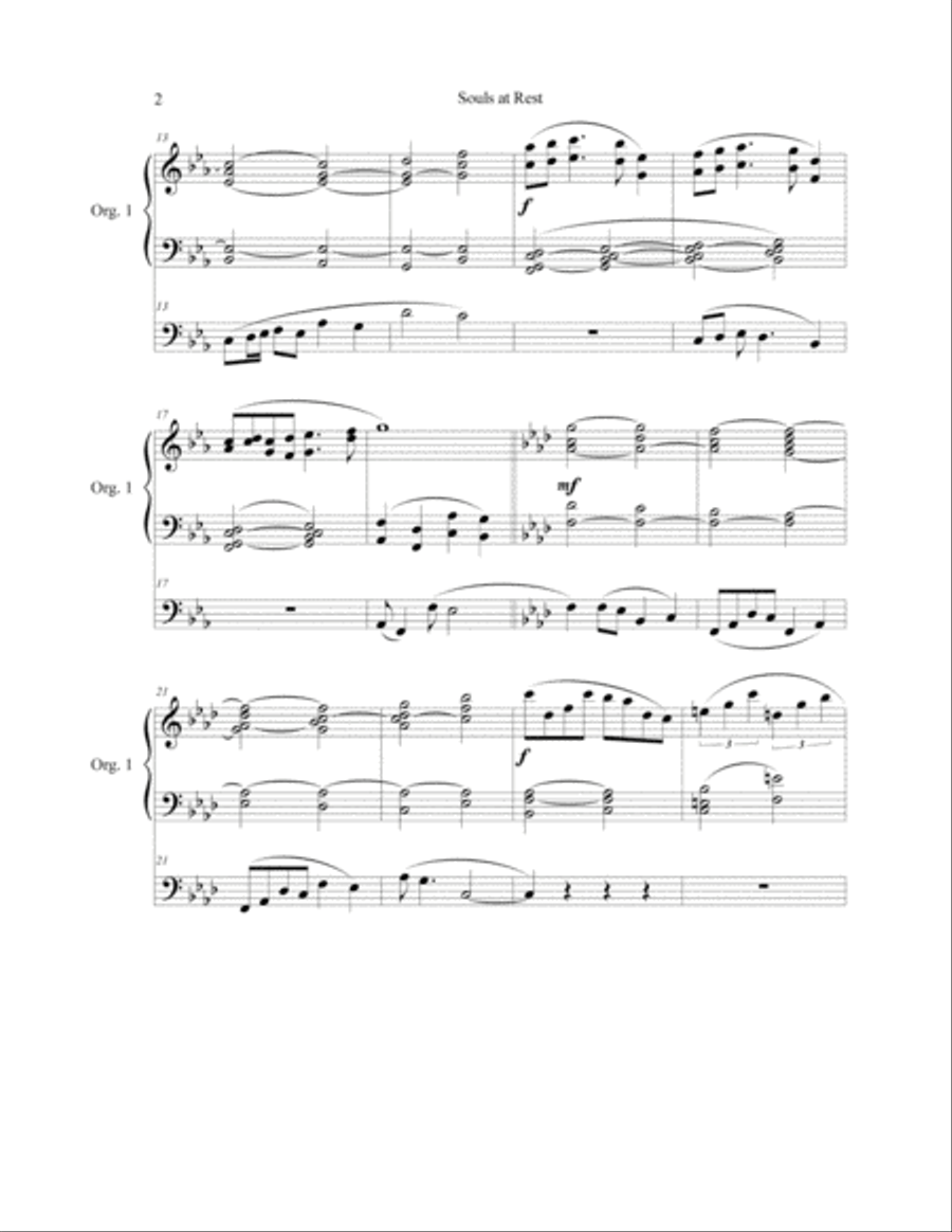Souls At Rest Organ Solo scores gallery preview page 3