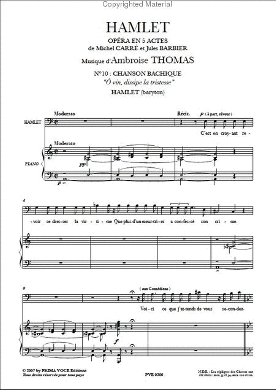 O vin, dissipe la tristesse from Hamlet Baritone Voice scores gallery preview page 2