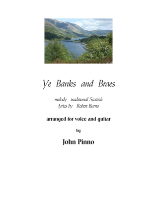 Book cover for Ye Banks and Braes for voice and classical guitar