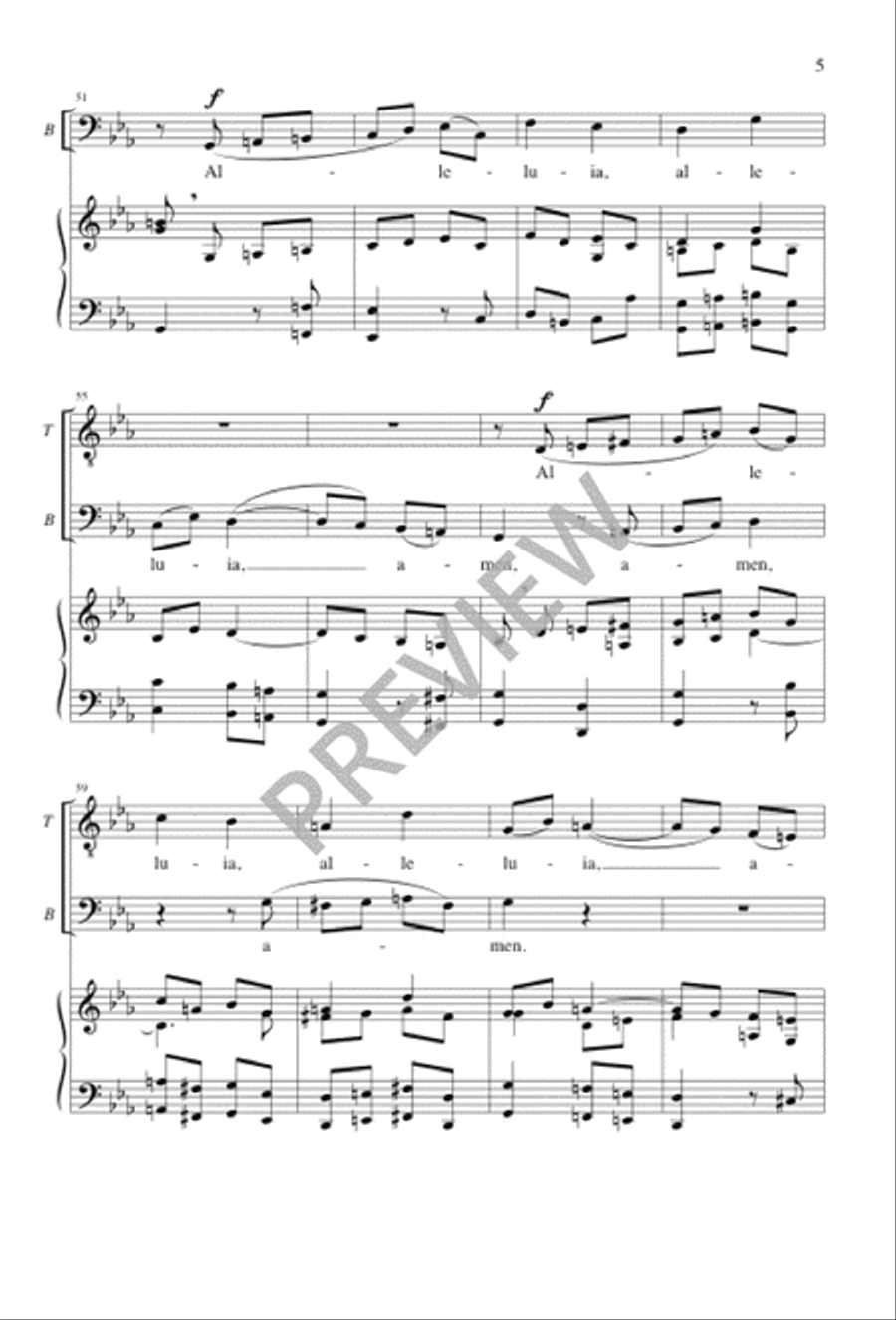 Alleluia, Amen Alleluia, Amen 4-Part scores gallery preview page 5