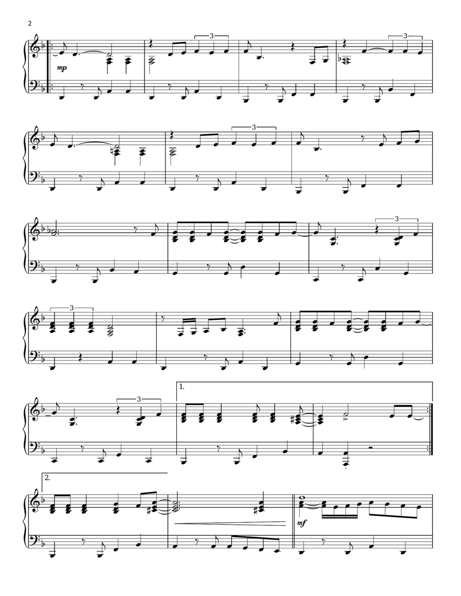 Mr. Crowley [Jazz version] Piano Solo scores gallery preview page 2
