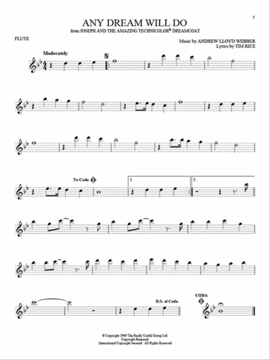 101 Broadway Songs for Flute Flute Solo scores gallery preview page 3