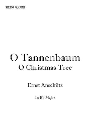 O Christmas Tree (O Tannenbaum) for String Quartet in Bb. Intermediate.