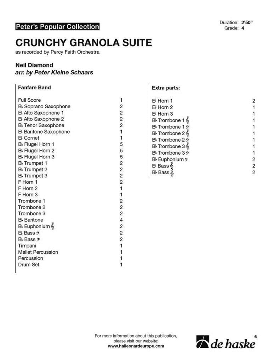 Crunchy Granola Suite Fanfare Band scores gallery preview page 1