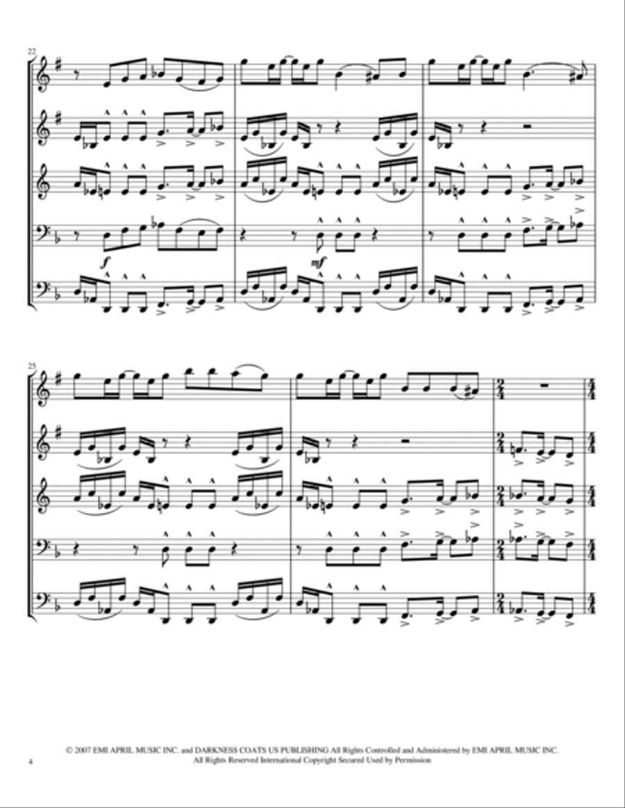 Afterlife Afterlife Brass Ensemble scores gallery preview page 4