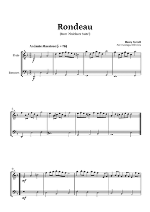 Rondeau from "Abdelazer Suite" by Henry Purcell - For Flute and Bassoon (D minor)