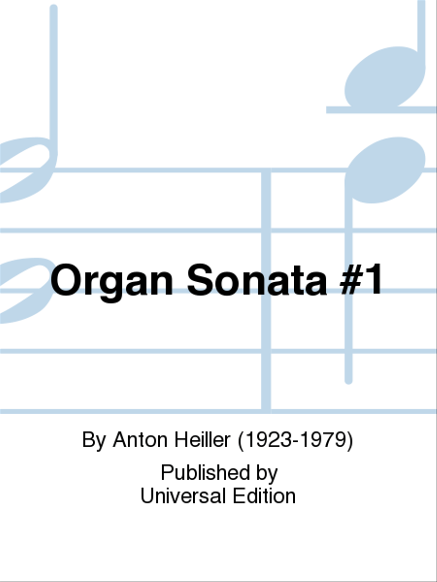 Organ Sonata No. 1 Organ Sonata No. 1 Organ scores gallery preview page 1