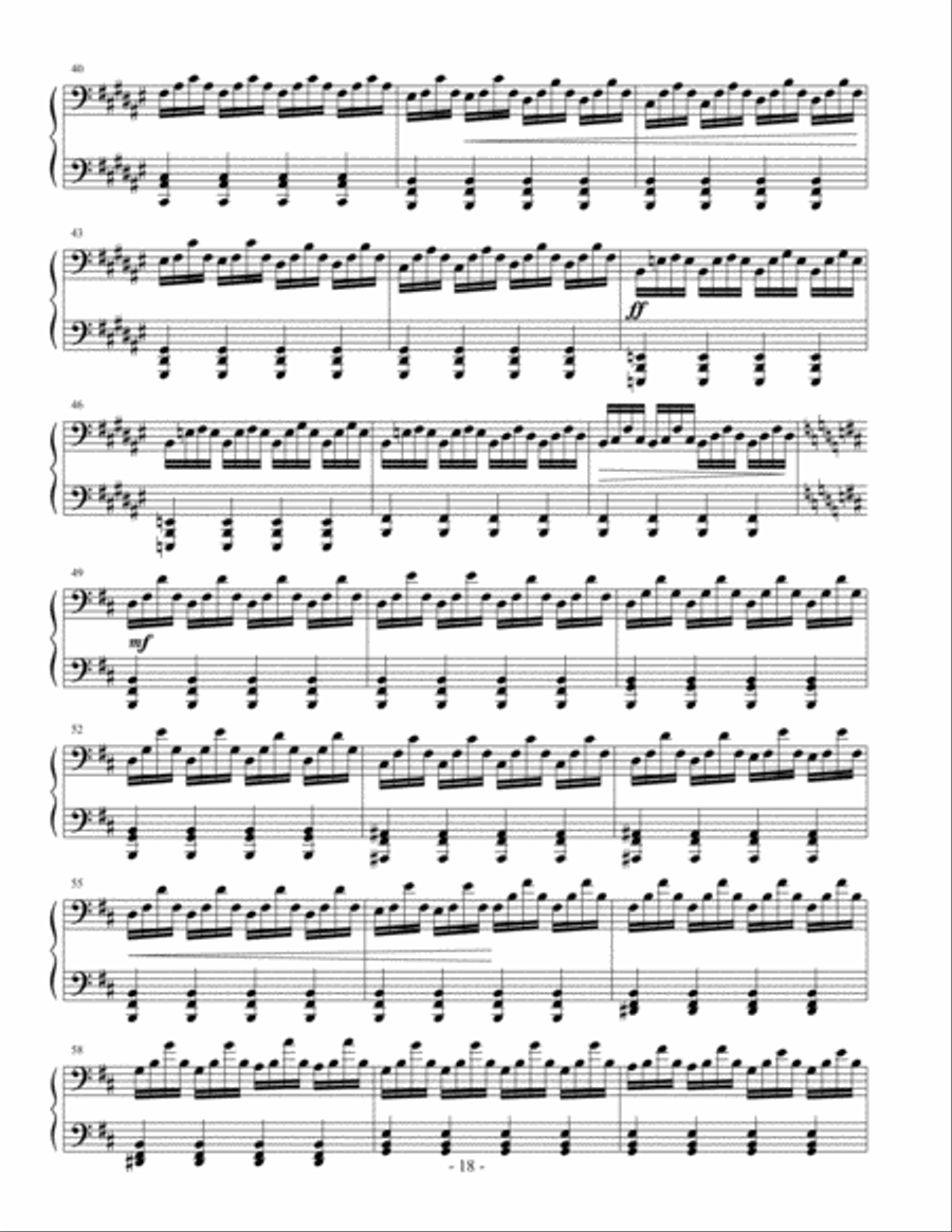 Prelude in B minor: Vengeance Piano Solo scores gallery preview page 4