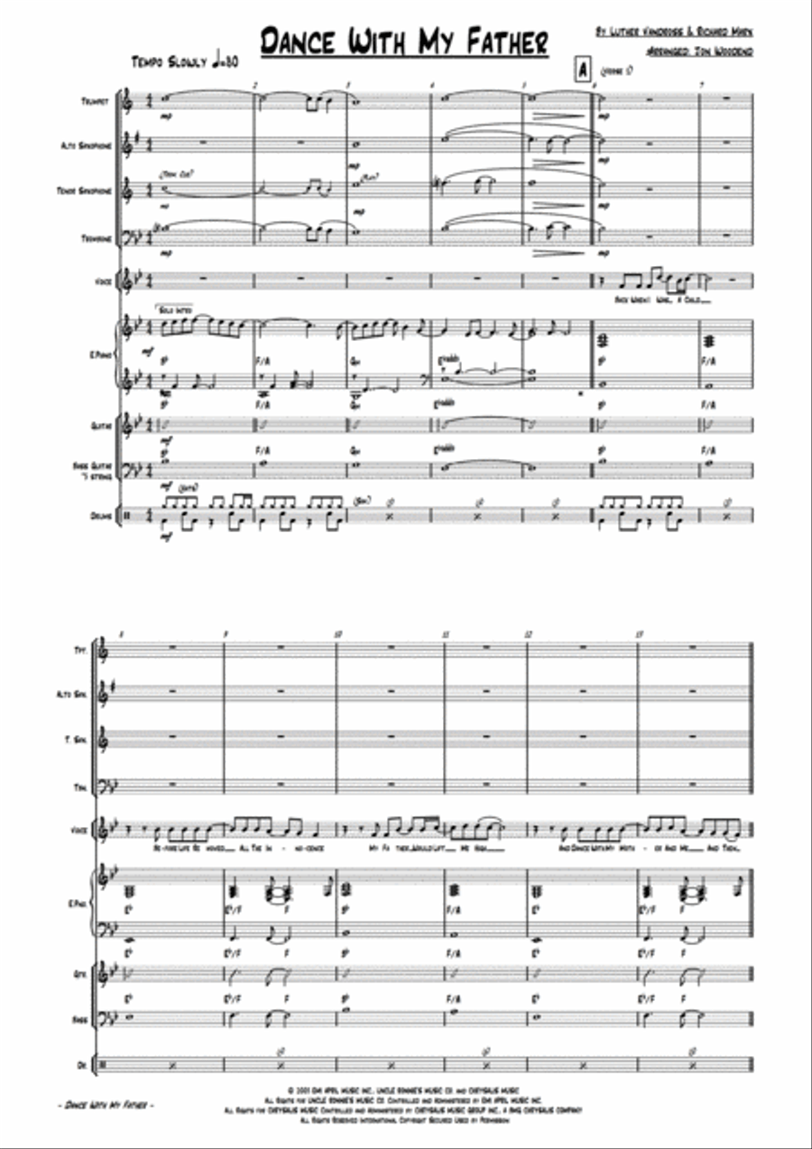 Dance With My Father Large Ensemble scores gallery preview page 5