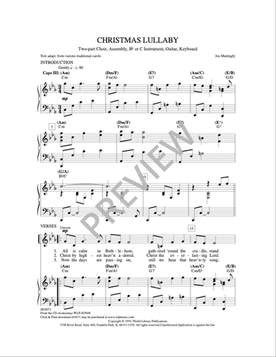 Christmas Lullaby 2-Part scores gallery preview page 7