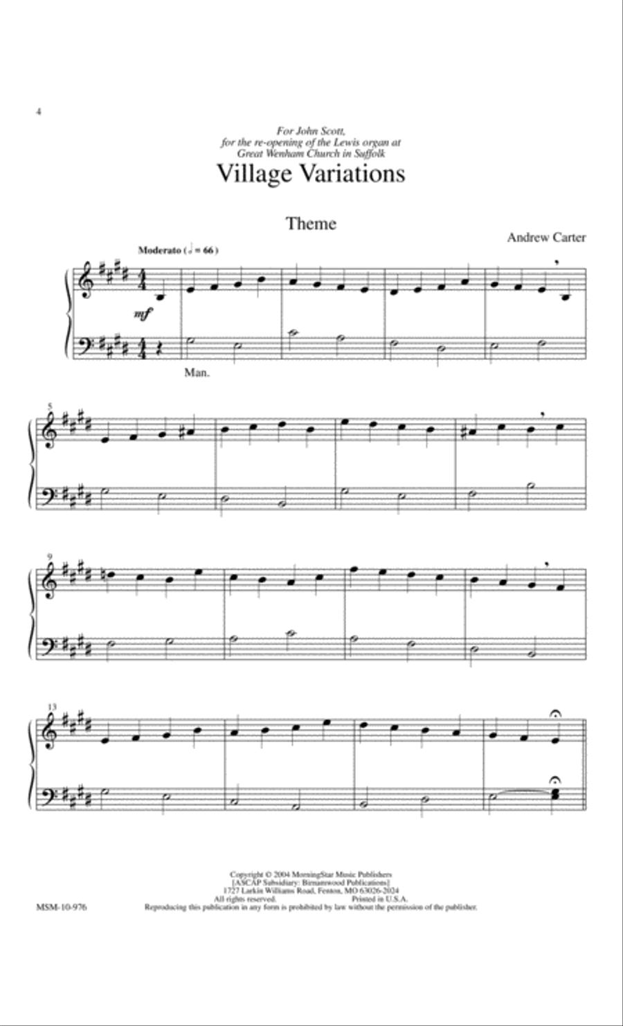 Village Variations Organ scores gallery preview page 2